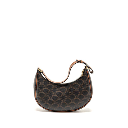 Celine Ava Purse Triomphe Canvas/Calfskin Tan