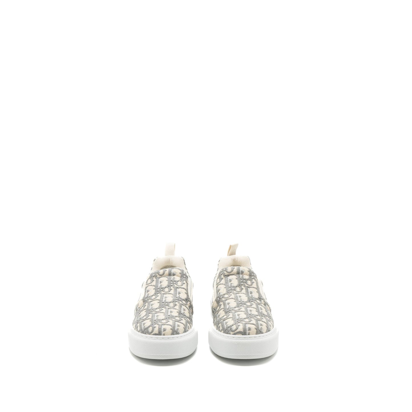 Dior Size 36 Solar Loafers Oblique Embroidery Grey Stone