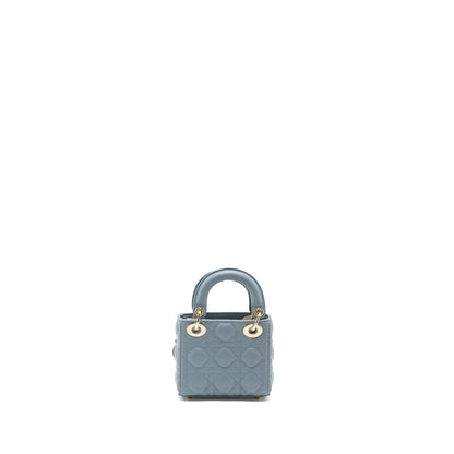 Dior Micro Lady Dior Purse cannage lambskin Cloud Blue