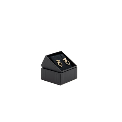 Chanel CC Heart Earrings Crystal Light Gold Tone