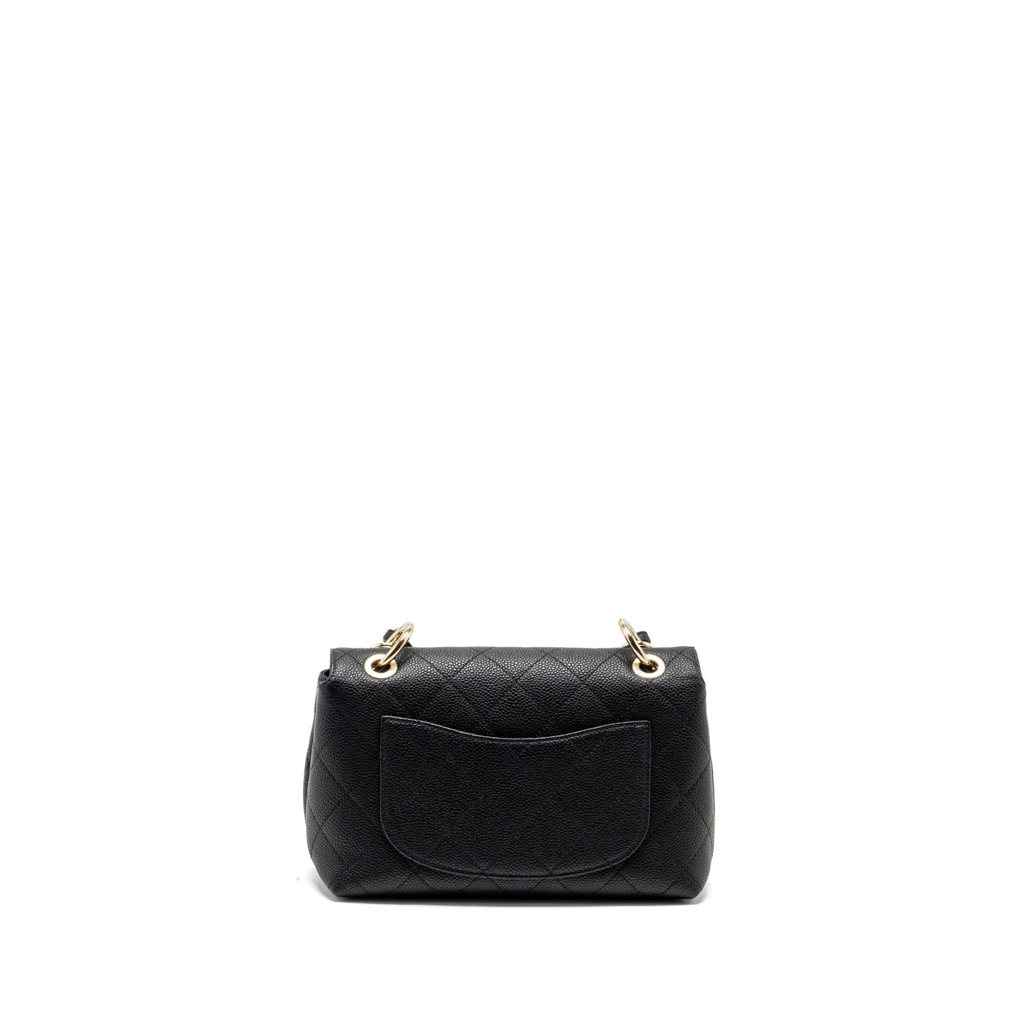 Chanel Chain Handle Flap Bag Quilted Calfskin Black LGHW