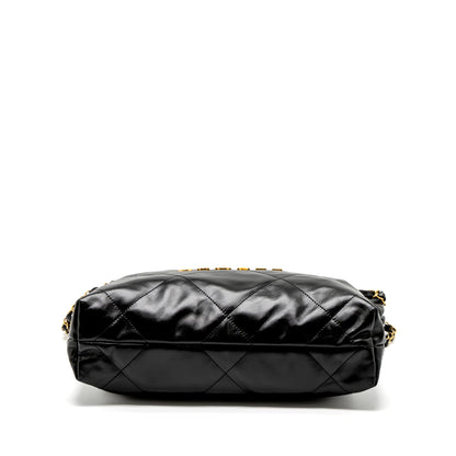 Chanel Small 22 Bag Shiny Calfskin Black GHW (Microchip)