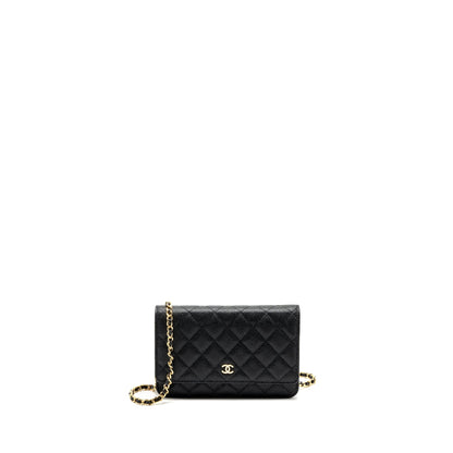 Chanel classic wallet on chain caviar black GHW