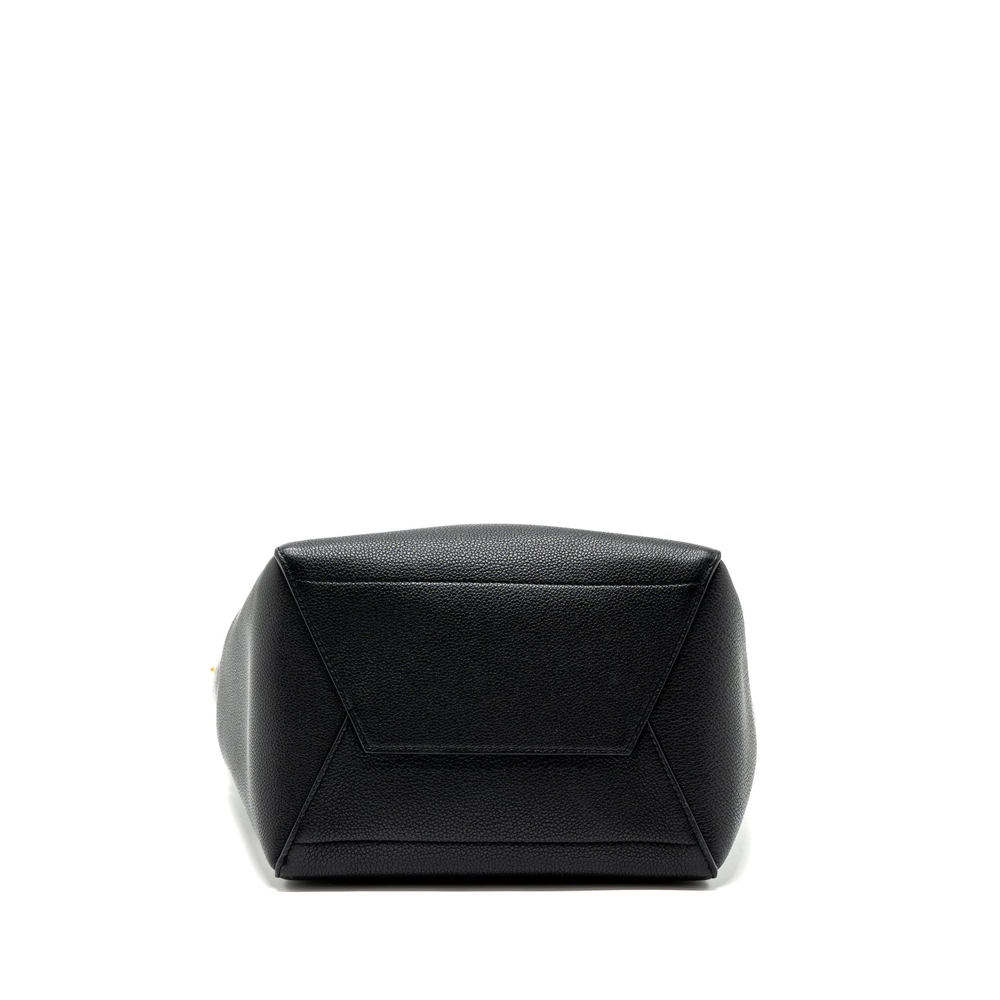 Celine Sangle Bucket Purse Grained Calfskin Black
