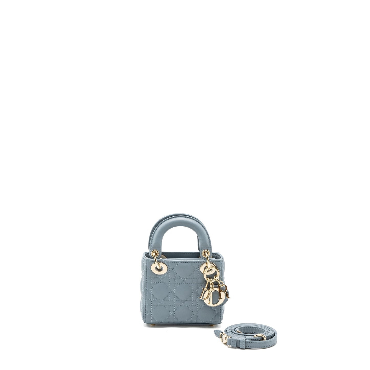 Dior Micro Lady Dior Purse cannage lambskin Cloud Blue