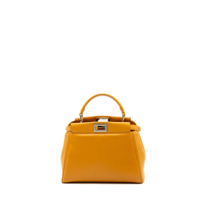 Fendi Mini Peekaboo Lambskin Bright Yellow