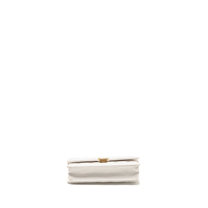 Chanel Giant Chain Classic Wallet on Chain Lambskin White Multicolour Hardware (Microchip)
