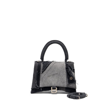 Balenciaga medium hourglass Purse limited edition denim black/multicolour
