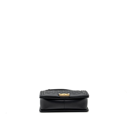 Chanel medium boy bag smooth calfskin black GHW