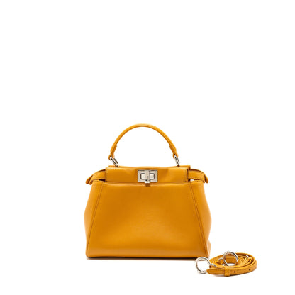 Fendi Mini Peekaboo Lambskin Bright Yellow