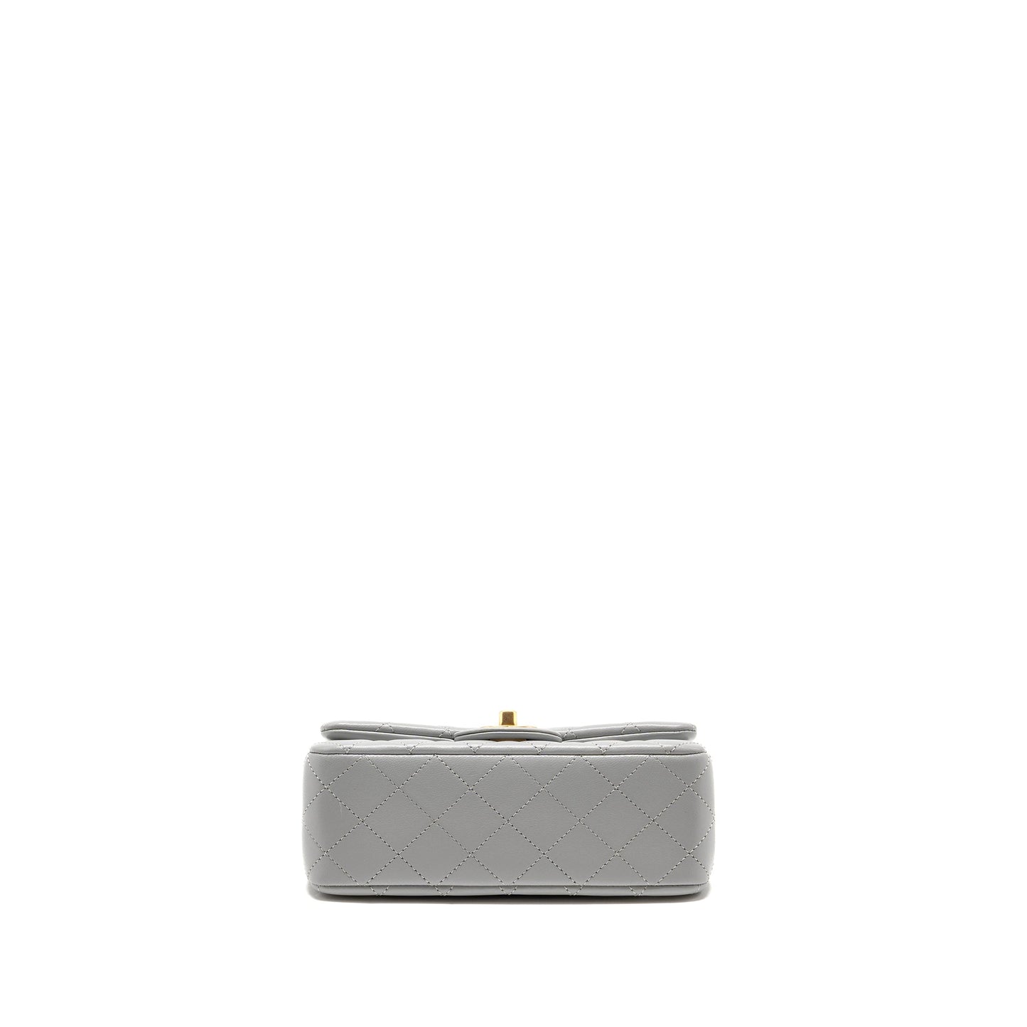 Chanel Pearl Crush Mini rectangular flap bag lambskin grey GHW (microchip)
