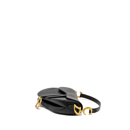 Dior Medium Saddle Purse Calfskin BLACK