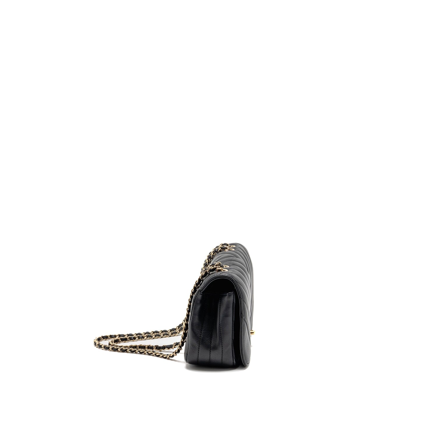 Chanel Chevron Flap bag lambskin black LGHW