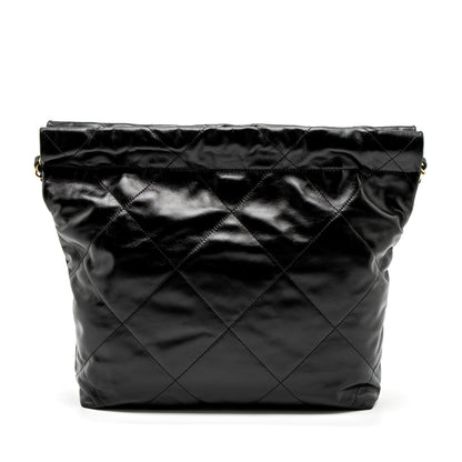 Chanel Small 22 Bag Shiny Calfskin Black GHW (Microchip)