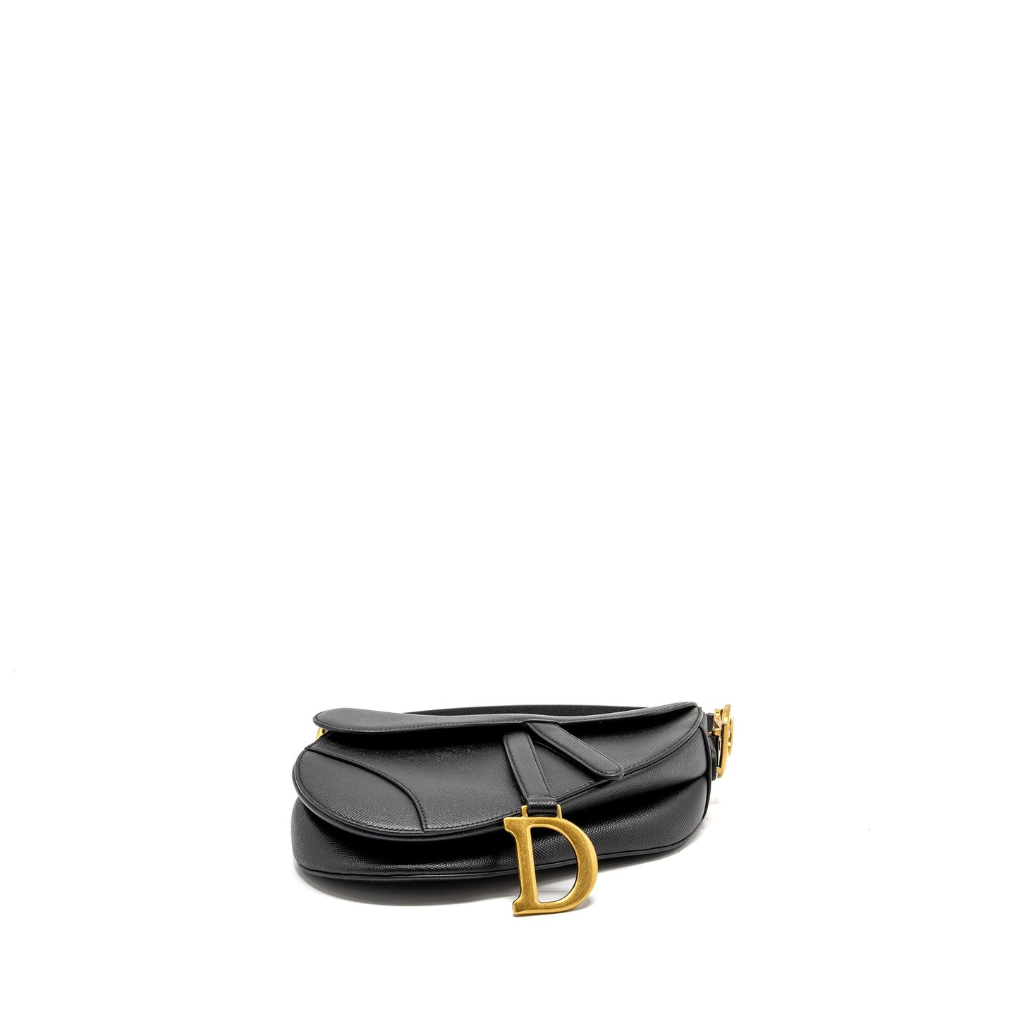 Dior Medium Saddle Purse Calfskin BLACK