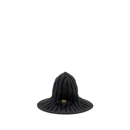 Dior Letter Logo Wire-Brimmed Beanie Wool Black
