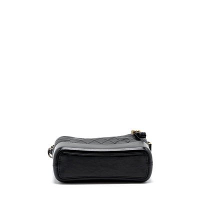 Chanel Large Gabrielle Hobo Bag  Aged Calfskin Black Multicolour Hardware