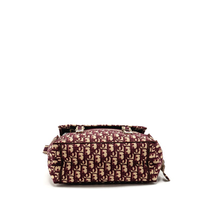Dior Crossbody Messenger Purse Oblique Canvas Burgundy/Beige
