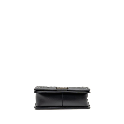 Chanel Medium Boy bag calfskin black ruthenium SHW