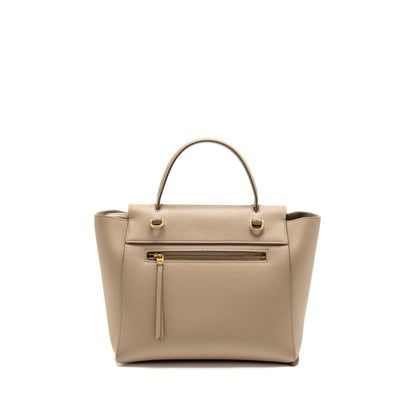 Celine Micro Belt Purse Grained Calfskin Beige