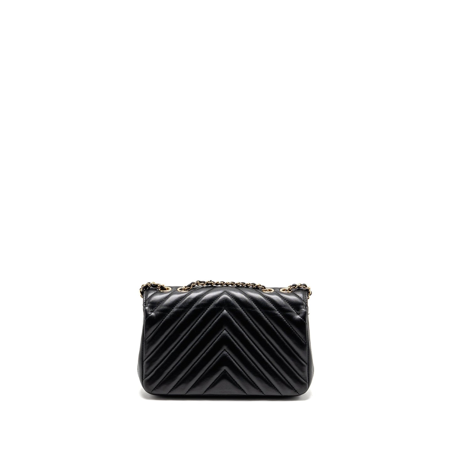 Chanel Chevron Flap bag lambskin black LGHW
