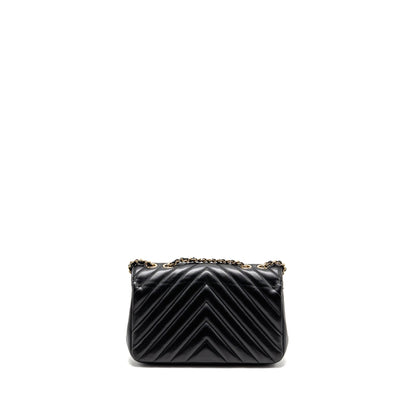 Chanel Chevron Flap bag lambskin black LGHW