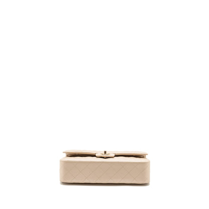 Chanel Medium Classic Double Flap Bag Lambskin Iridescent Ivory LGHW