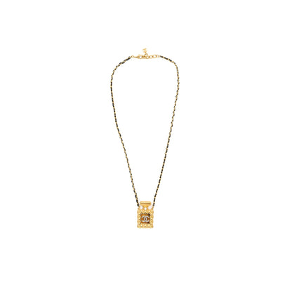 Chanel Large Model Perfume Bottle Necklace Crystal/Pearl/Gold Tone