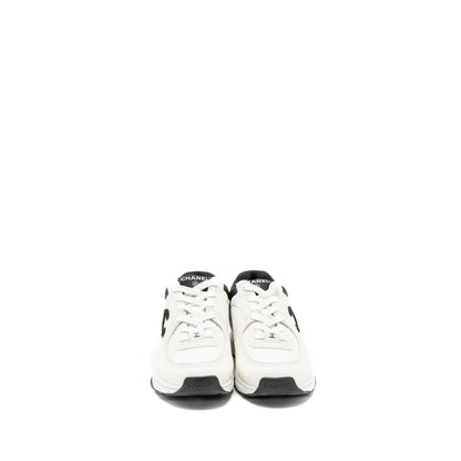 Chanel Size 38 Trainers Suede/Calfskin Black/White