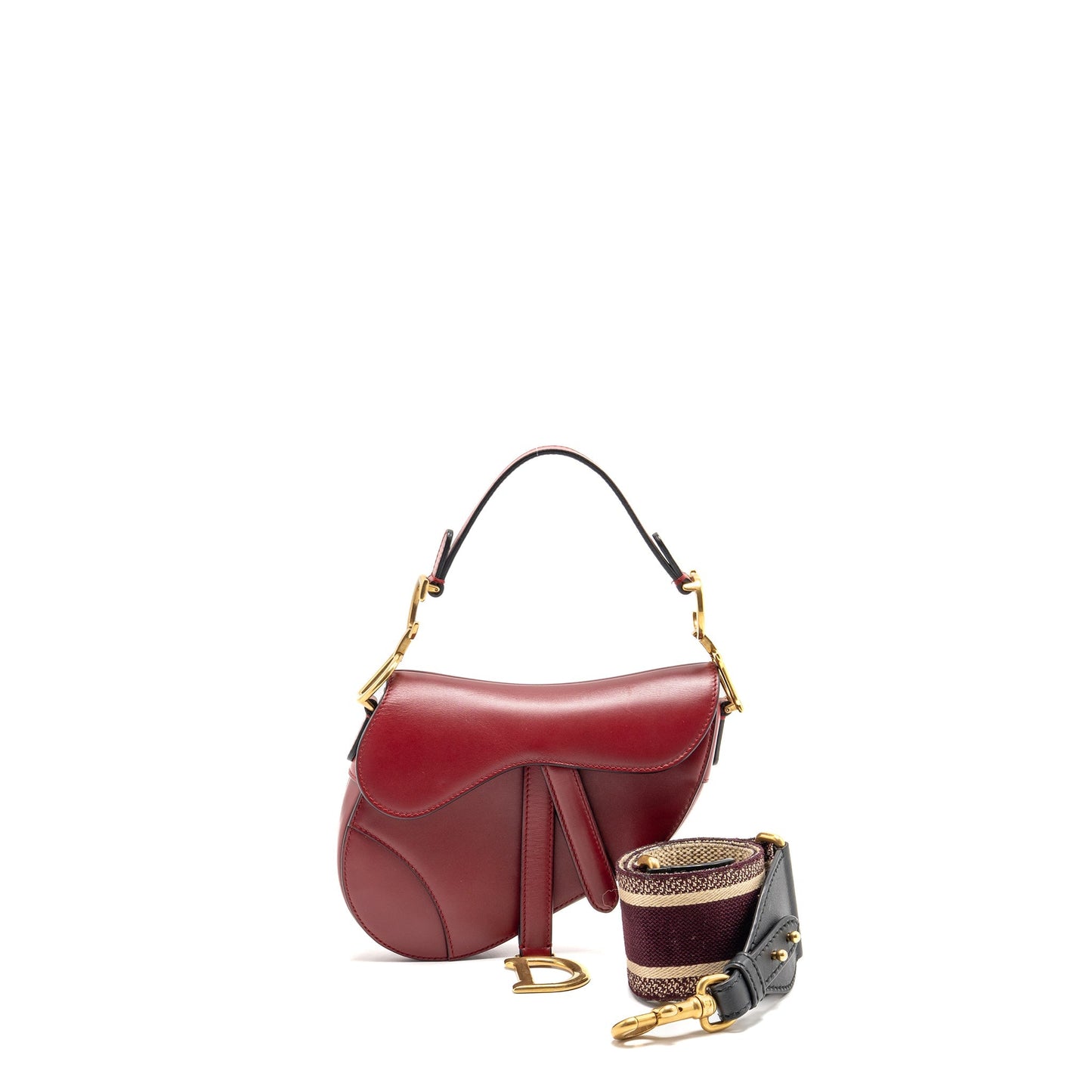 Dior Mini Saddle Purse Calfskin Red