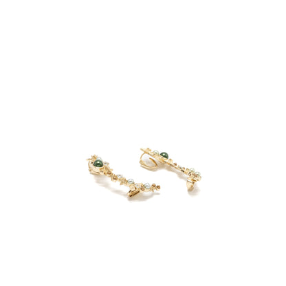 Chanel Star CC Logo Ear Clips Crystal/Pearl/Gold Tone