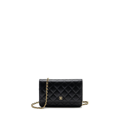 Chanel Classic Wallet On Chain Caviar Black GHW (microchip)