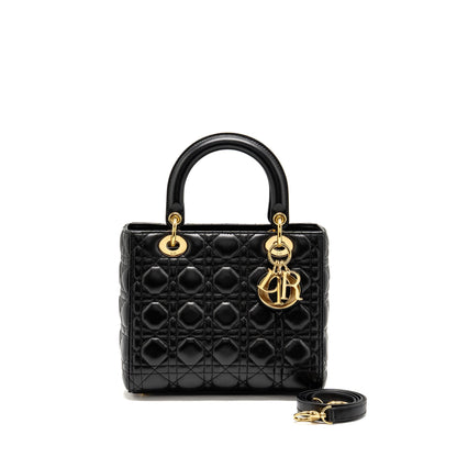 Dior Medium Lady Dior Lambskin Black