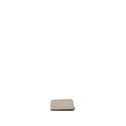 Luxury CELINE Zipped Purse with removable card holder calfskin / lambskin grey / light blue