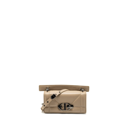 Dior 30 Montaigne Pouch with Shoulder strap lambskin beige black hardware