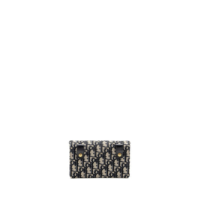 Dior Saddle Belt Purse/Pouch Blue Oblique Jacquard Canvas