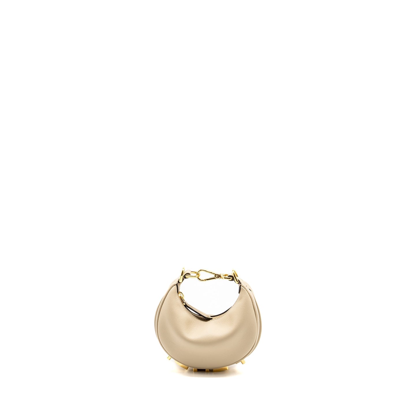 Fendi Nano Fendigraphy Leather Charm Calfskin Beige