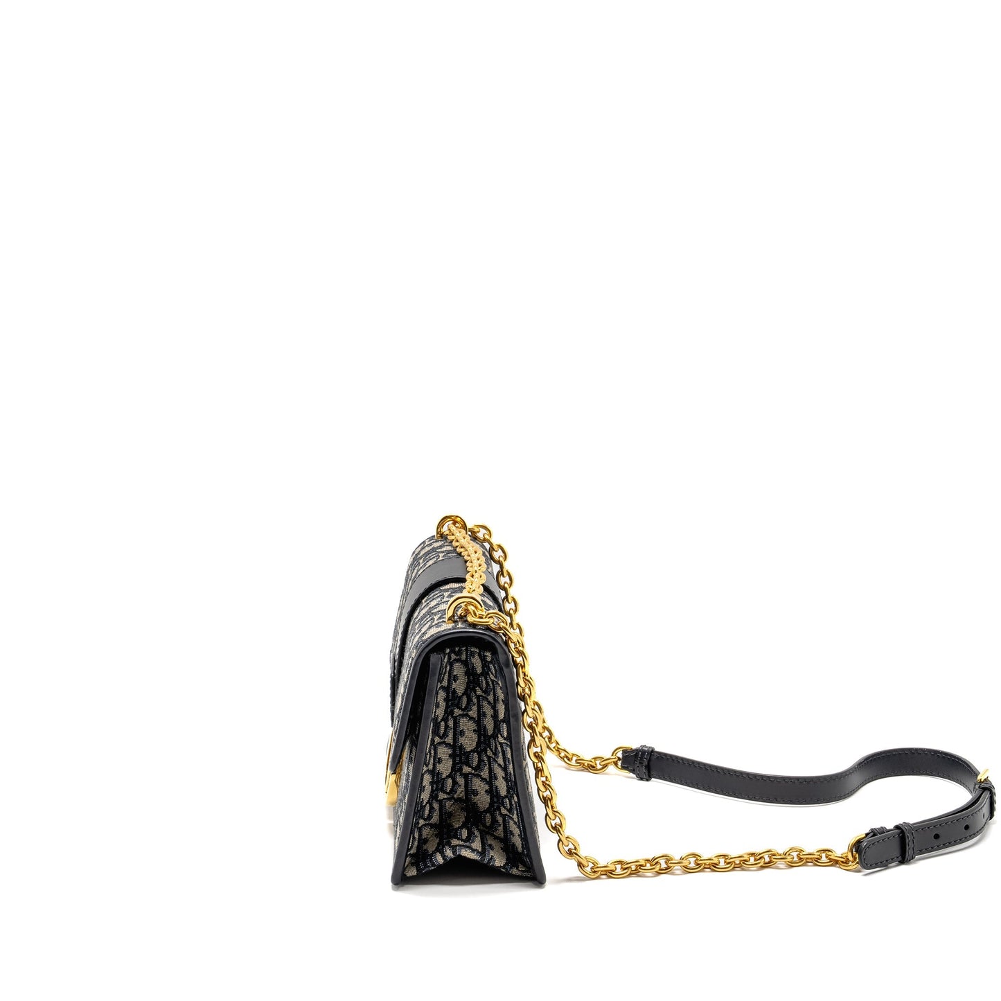 Dior 30 Montaigne Chain Purse Oblique Jacquard Blue