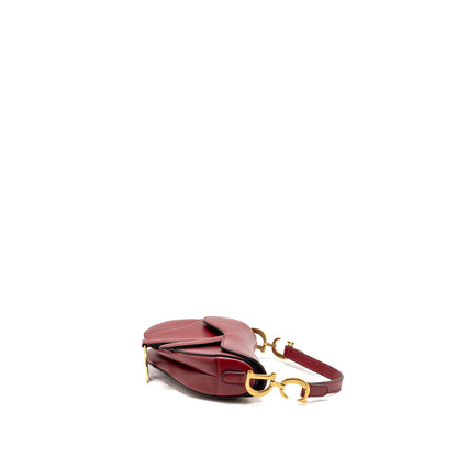 Dior Mini Saddle Purse Calfskin Red