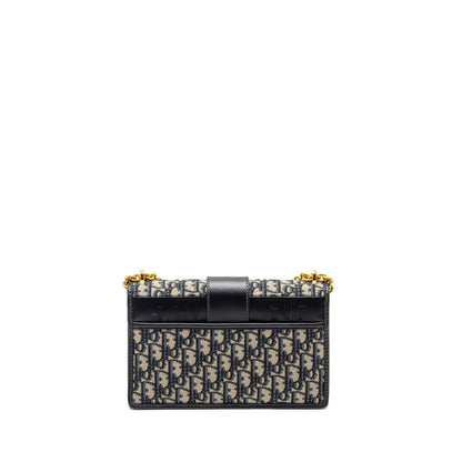 Dior 30 Montaigne Chain Purse Oblique Jacquard Blue