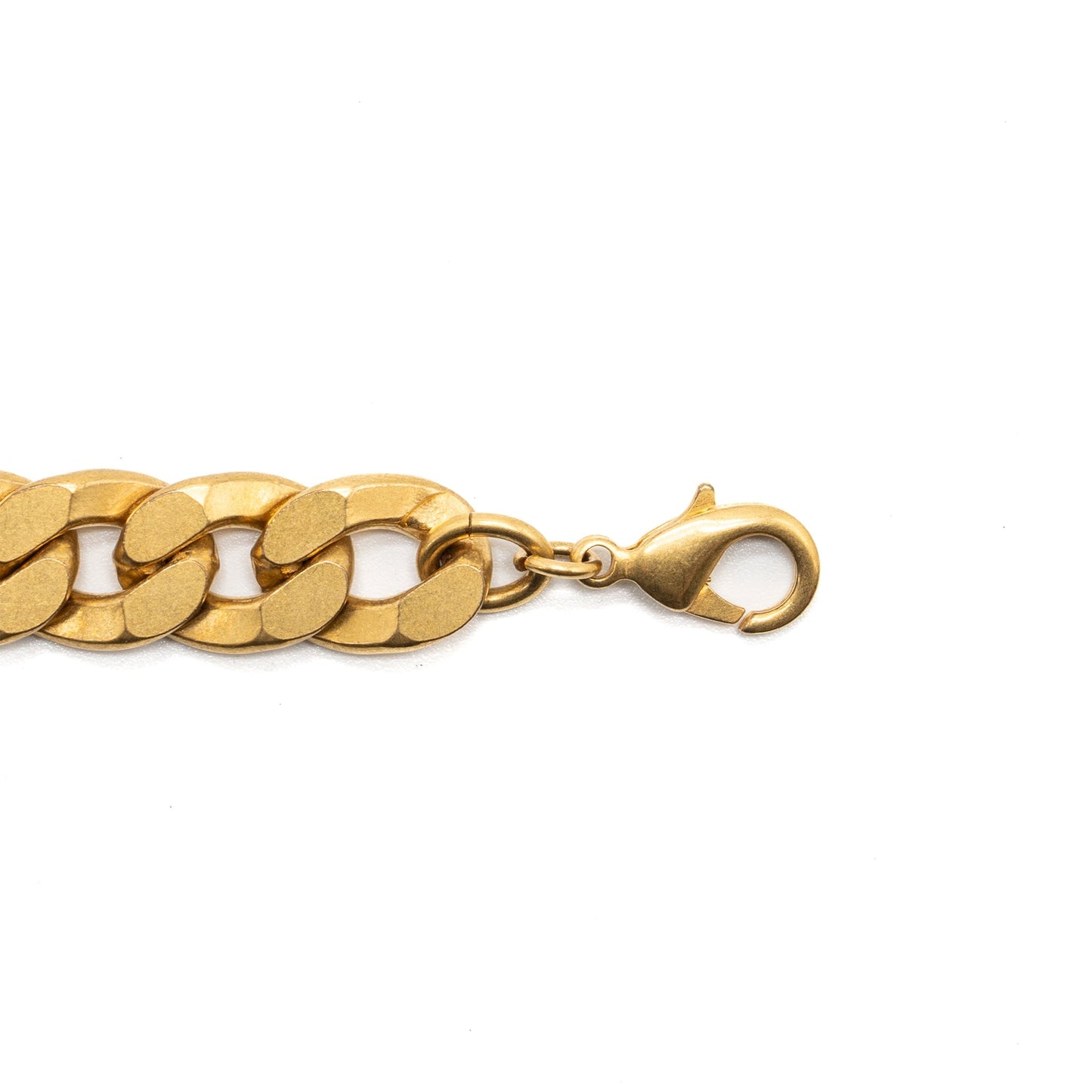 Dior and chain bracelet brushed gold tone