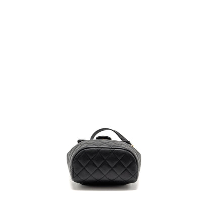 Chanel Quilted Mini Backpack Caviar Black LGHW (Microchip)