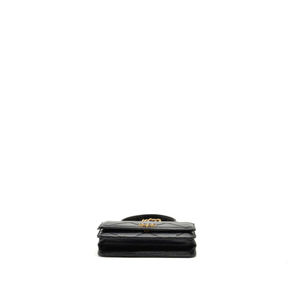Chanel 19 Wallet On Chain Lambskin Black Multicolour Hardware