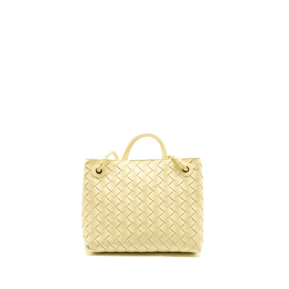 Bottega Veneta Small Andiamo Purse Lambskin Light Yellow