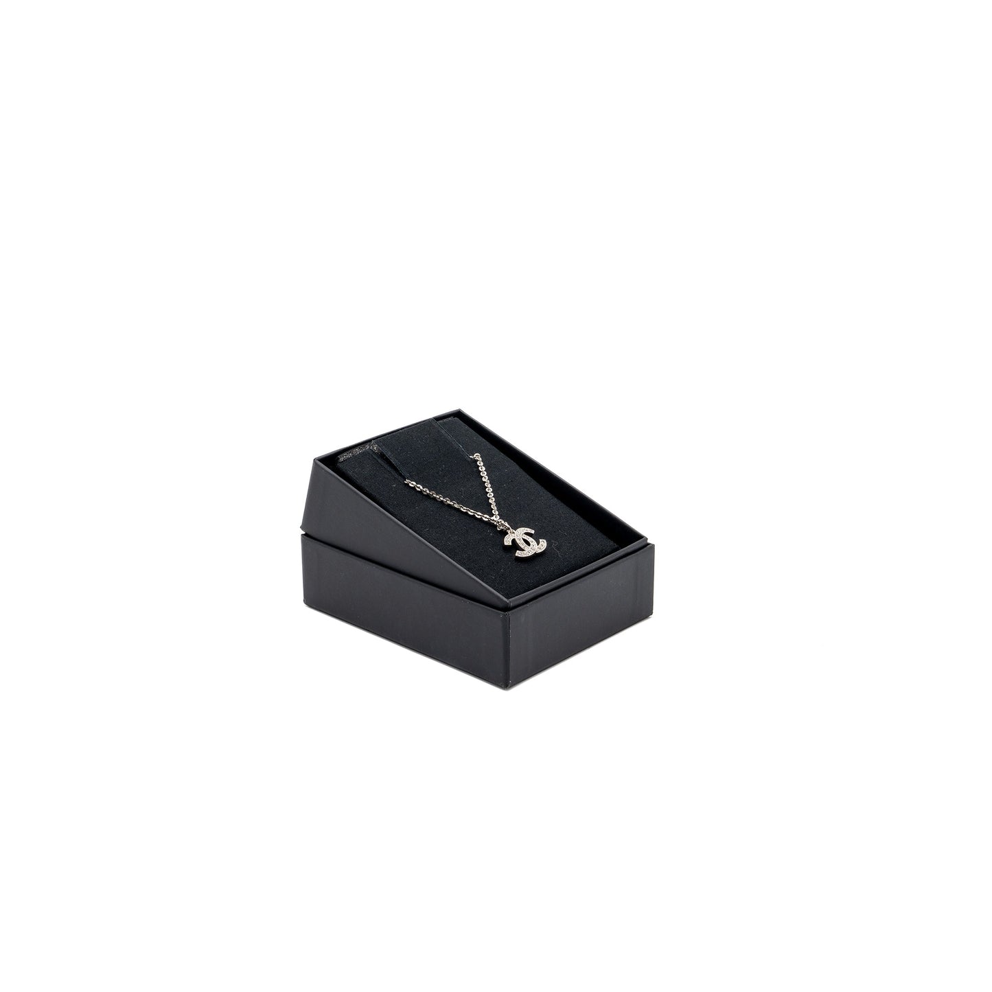 CHANEL CC LOGO NECKLACE CRYSTAL SHW