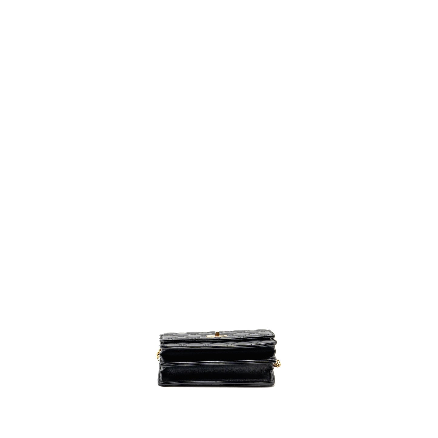 Chanel Mini 2.55 Reissue Wallet on Chain Aged Calfskin Black GHW(microchip)