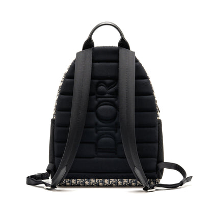 Dior menâs backpack dior oblique canvas / calfskin blue / black