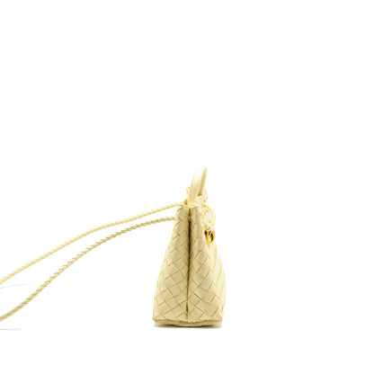 Bottega Veneta Small Andiamo Purse Lambskin Light Yellow