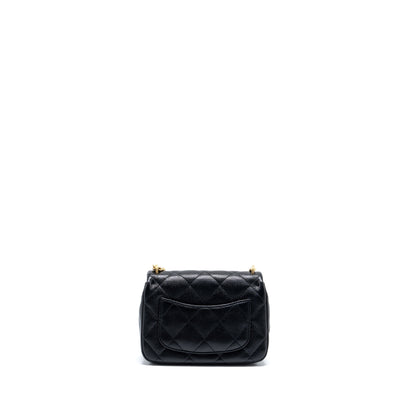 Chanel 23p Coco Love Flap Bag Caviar Black GHW (microchip)