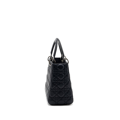 Dior medium lady dior lambskin black